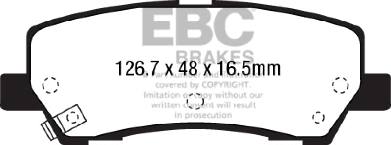 Load image into Gallery viewer, EBC 15+ Ford Mustang 2.3 Turbo Redstuff Rear Brake Pads
