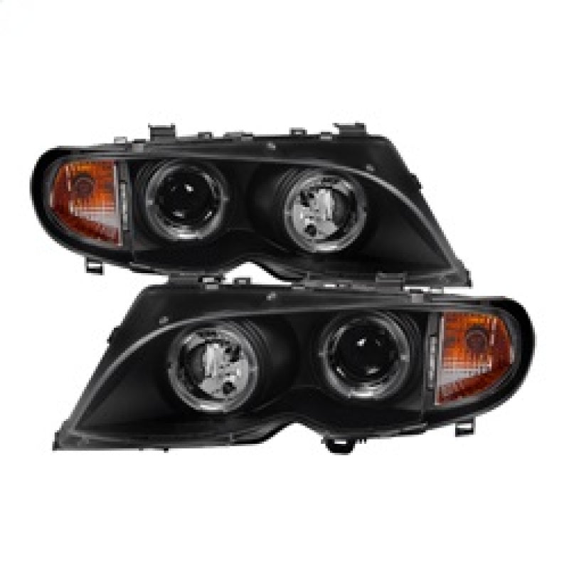 Load image into Gallery viewer, Spyder BMW E46 3-Series 02-05 4DR Projector Headlights 1PC LED Halo Blk PRO-YD-BMWE4602-4D-AM-BK
