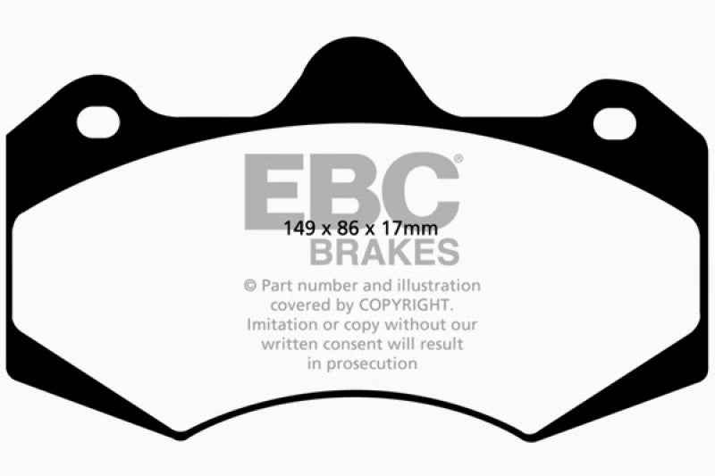 Load image into Gallery viewer, EBC 01-04 Aston Martin Vanquish 5.9 (AP Caliper) Yellowstuff Front Brake Pads
