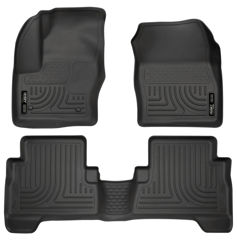 Load image into Gallery viewer, Husky Liners 2013 Ford Escape WeatherBeater Combo Black Floor Liners
