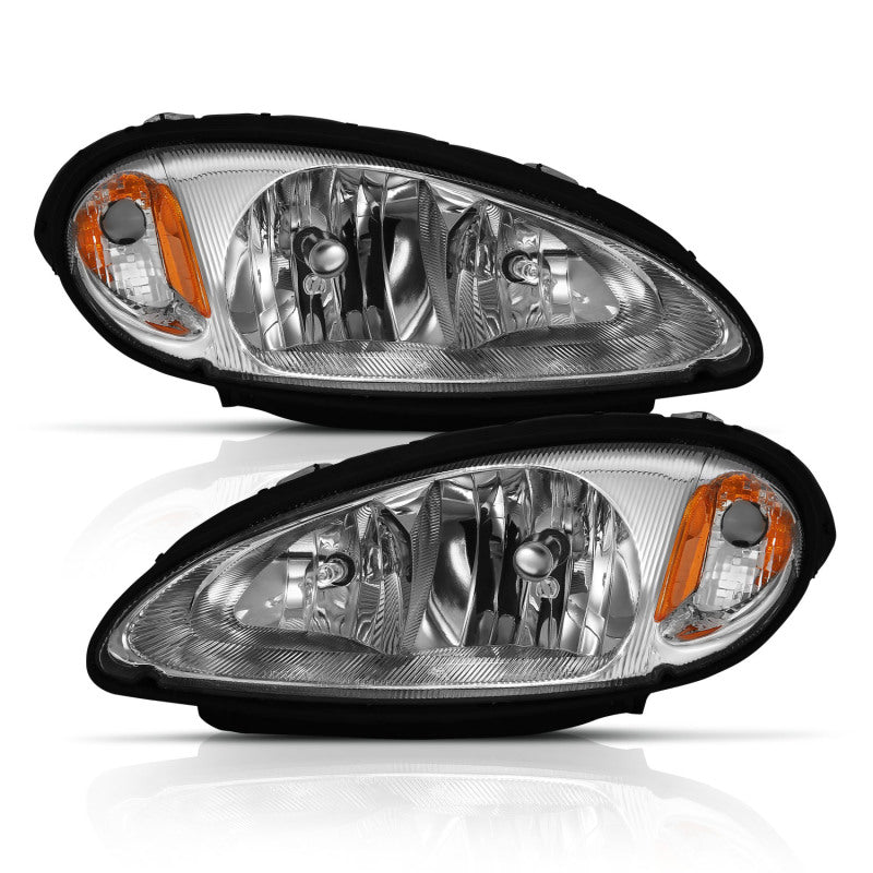 Load image into Gallery viewer, ANZO 2001-2005 Chrysler Pt Cruiser Crystal Headlight Chrome Amber (OE)
