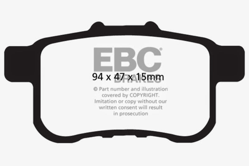 Load image into Gallery viewer, EBC 09-14 Acura TSX 2.4 Greenstuff Rear Brake Pads
