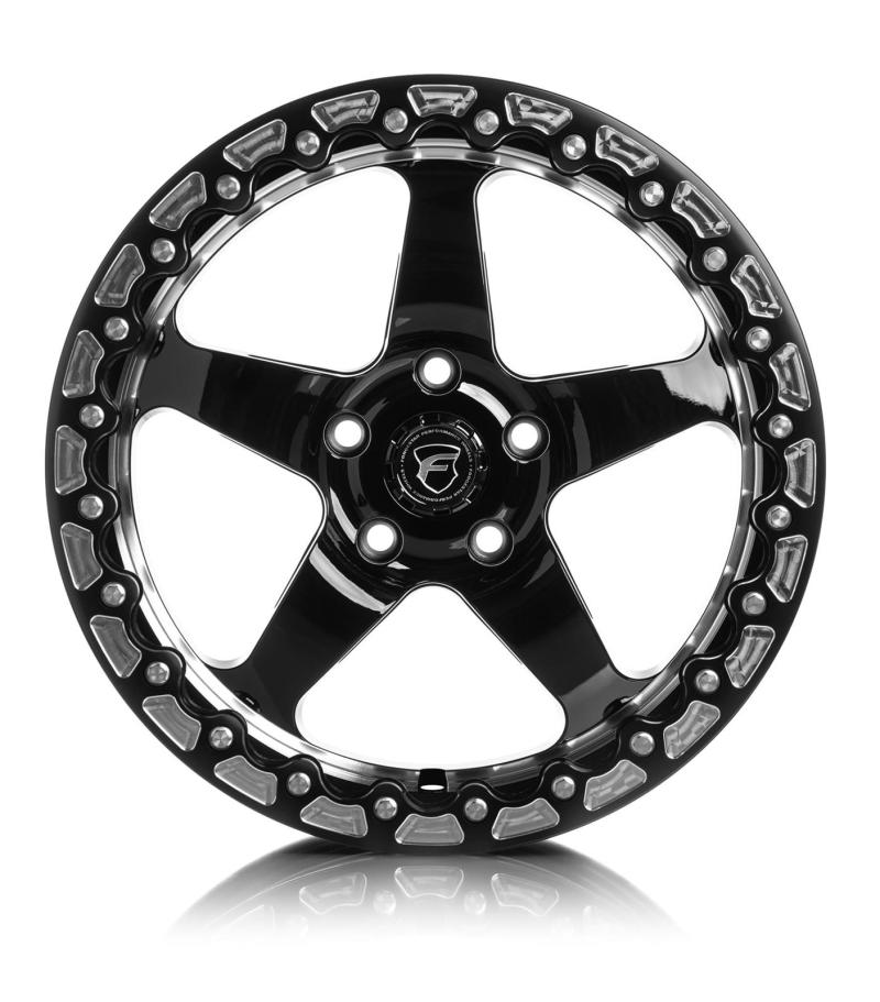 Load image into Gallery viewer, Forgestar D5 Beadlock 17x10 / 5x120 BP / ET45 / 7.3in BS Gloss Black Wheel

