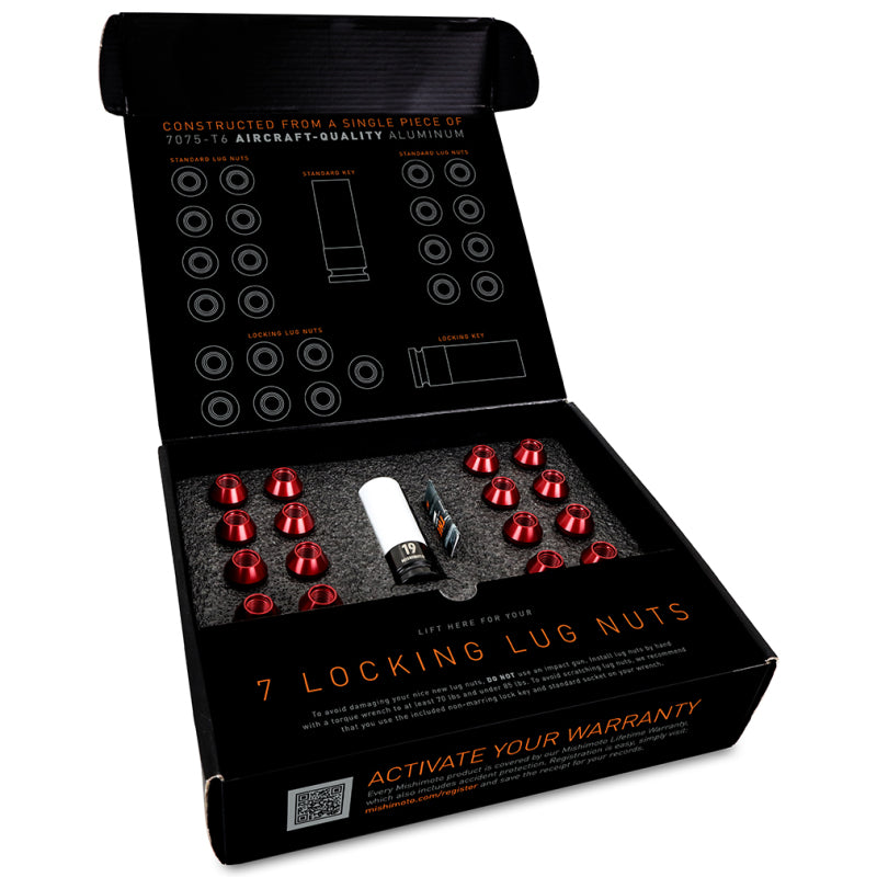 Load image into Gallery viewer, Mishimoto Aluminum Locking Lug Nuts 1/2 X 20 23pc Set Black
