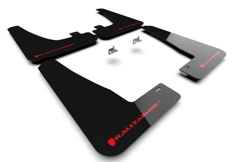 Load image into Gallery viewer, Rally Armor 2022 Tesla Model X Black UR Mud Flap w/ Red Logo
