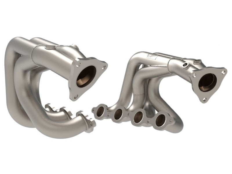 Load image into Gallery viewer, aFe Twisted 304SS Header 2020 Chevy Corvette (C8) 6.2L V8 - Titanium Ceramic Coated
