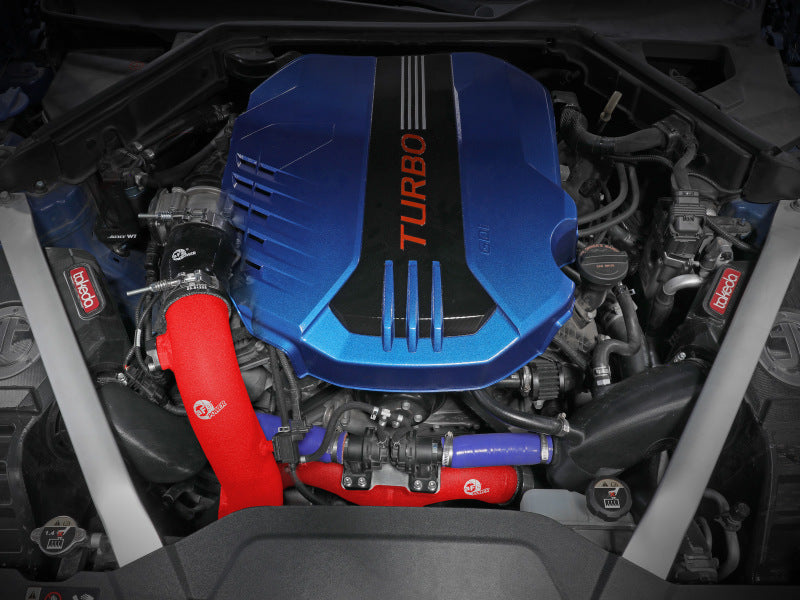 Load image into Gallery viewer, AFE 18-21 Kia Stinger V6-3.3L BladeRunner Alum Hot/Cold Charge Pipe Kit Red
