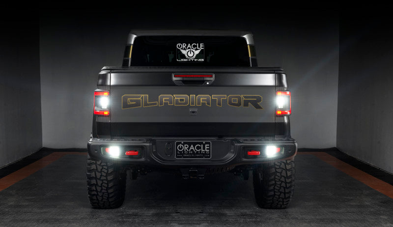Load image into Gallery viewer, Oracle Rear Bumper LED Reverse Lights for Jeep Gladiator JT w/ Plug &amp; Play Harness - 6000K
