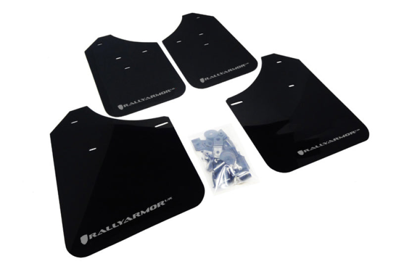Load image into Gallery viewer, Rally Armor 02-07 Subaru WRX/STI/RS/2.5i (Wagons Req. Mod.) Black UR Mud Flap w/ Silver Logo

