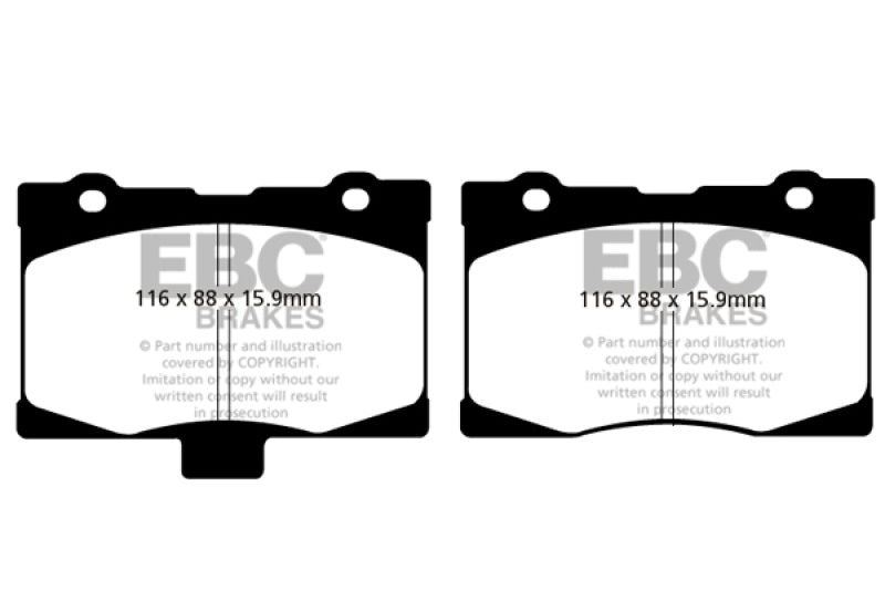 Load image into Gallery viewer, EBC 05-08 Acura RL 3.5 Yellowstuff Front Brake Pads
