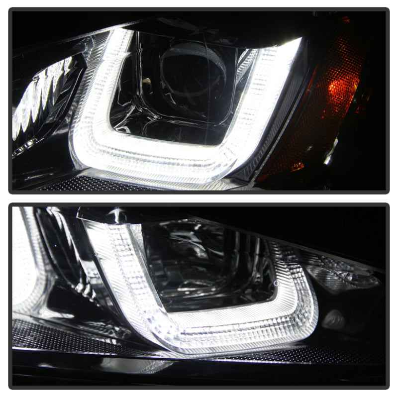 Load image into Gallery viewer, Spyder Volkswagen Golf VII 14-16 Projector Headlights DRL LED Blk Stripe Blk PRO-YD-VG15-BLK-DRL-BK
