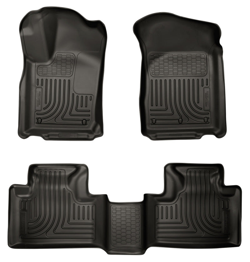 Load image into Gallery viewer, Husky Liners 11-13 Dodge Durango / 11-13 Jeep Grand Cherokee WeatherBeater Combo Black Floor Liners
