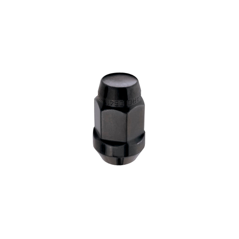 Load image into Gallery viewer, McGard Hex Lug Nut (Cone Seat Bulge Style) M14X1.5 / 22mm Hex / 1.635in. Length (4-Pack) - Black
