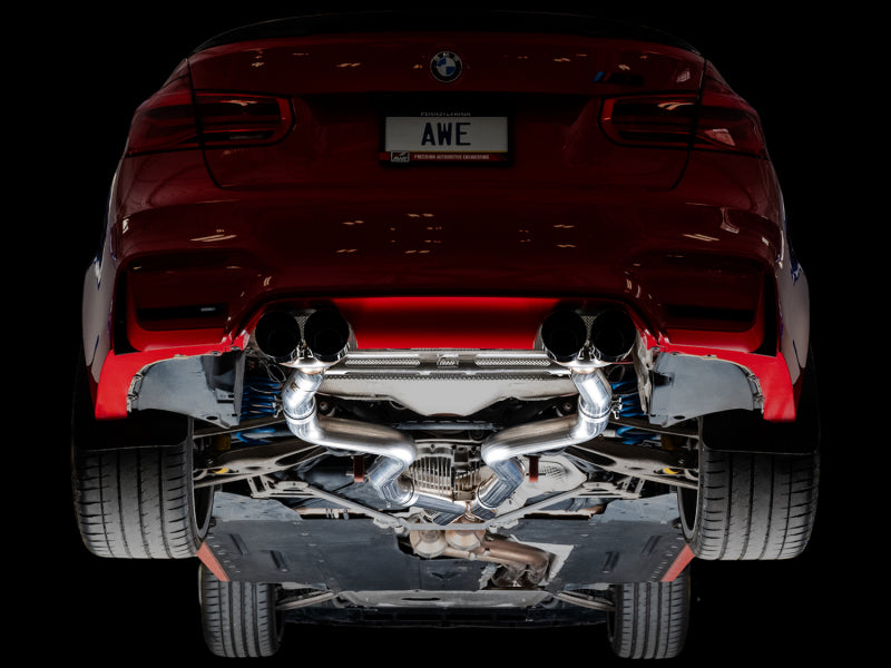 Load image into Gallery viewer, AWE Tuning BMW F8X M3/M4 Track Edition Catback Exhaust - Diamond Black Tips
