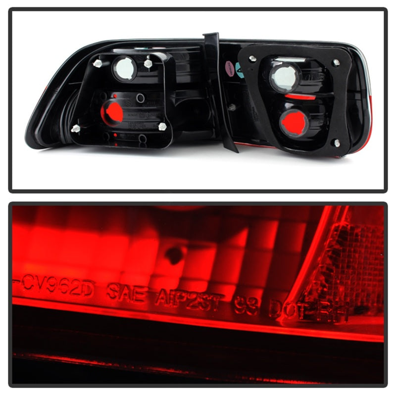 Load image into Gallery viewer, Spyder Honda Civic 96-00 2Dr Crystal Tail Lights Red Smoke ALT-YD-HC96-2D-CRY-RS
