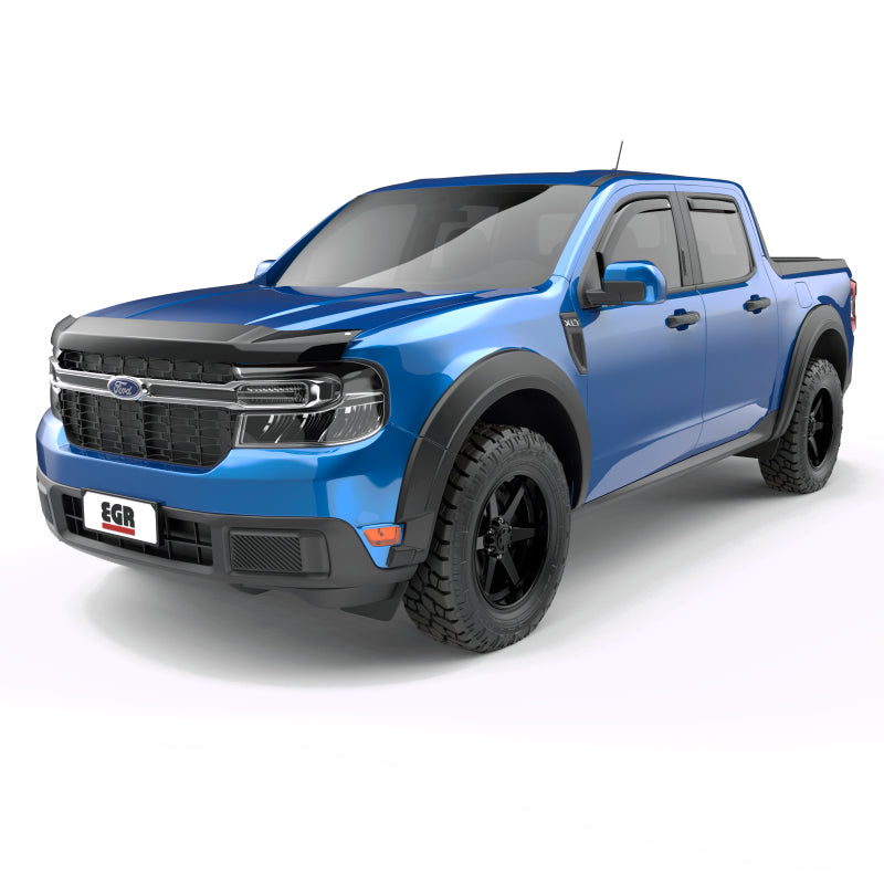 Load image into Gallery viewer, EGR 2022+ Ford Maverick In Channel Window Visors Front/Rear Set - Matte Black Crew Cab
