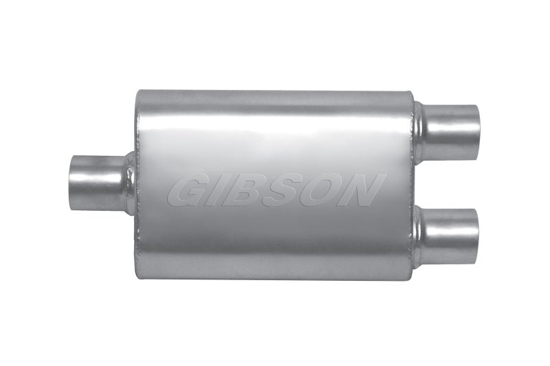 Load image into Gallery viewer, Gibson MWA Superflow Center/Dual Oval Muffler - 4x9x14in/3in Inlet/2.5in Outlet - Stainless
