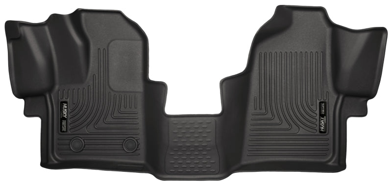 Load image into Gallery viewer, Husky Liners 2015 Ford Transit-150/Transit-250/Transit-350 WeatherBeater Front Black Floor Liners
