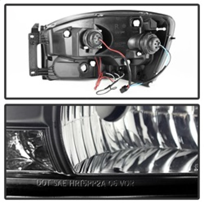 Load image into Gallery viewer, Spyder Dodge Ram 1500 06-08 06-09 Projector Headlights LED Halo LED Blk Smke PRO-YD-DR06-HL-BSM
