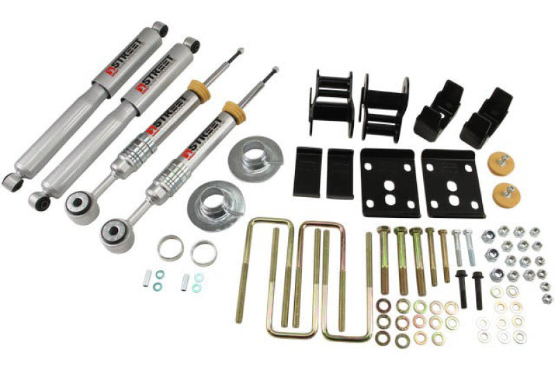 Load image into Gallery viewer, Belltech Lowering Kit 09-13 Ford F150 Ext Cab/Quad Cab Short Bed 2WD 2in or 3in F/4in Rear w/ Shocks
