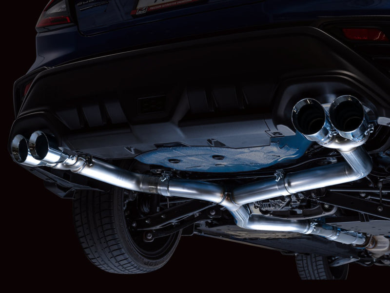 Load image into Gallery viewer, AWE Tuning 2022+ VB Subaru WRX Track Edition Exhaust - Chrome Silver Tips
