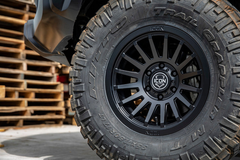 Load image into Gallery viewer, ICON Recon SLX 17x8.5 5x5.5 BP 0mm Offset 4.75in BS 77.9mm Bore Satin Black Wheel
