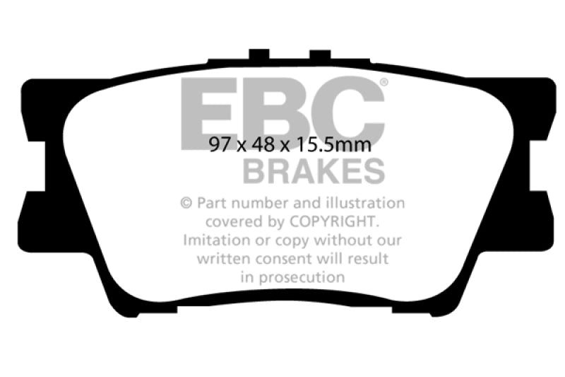 Load image into Gallery viewer, EBC 12-17 Toyota Camry 2.5L Yellowstuff Rear Brake Pads
