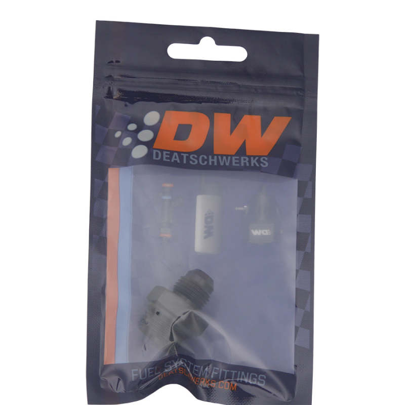 Load image into Gallery viewer, DeatschWerks 8AN ORB Male to 6AN Male Flare Adapter (Incl O-Ring) - Anodized Matte Black
