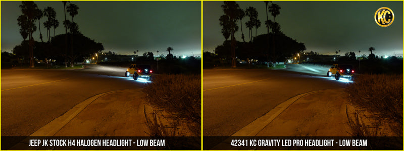 Load image into Gallery viewer, KC HiLiTES 07-18 Jeep JK (Not for Rubicon/Sahara) 7in. Gravity LED Pro DOT Headlight (Pair Pack Sys)
