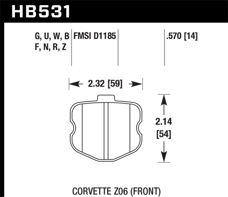 Load image into Gallery viewer, Hawk 06-13 Chevrolet Corvette Z06 DTC-60 Race Front Brake Pads
