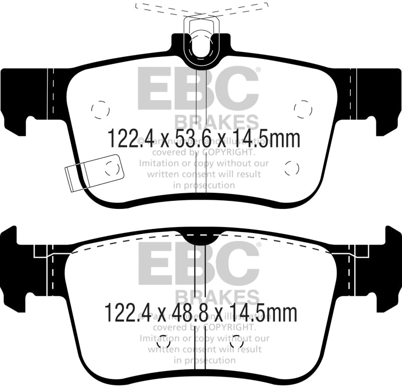 Load image into Gallery viewer, EBC 2016+ Honda Civic Coupe 1.5L Turbo Greenstuff Rear Brake Pads
