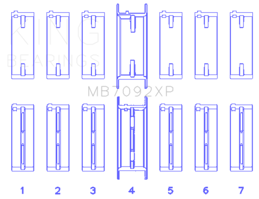 King Nissan RB26DETT (Size STDX) Performance Main Bearing Set