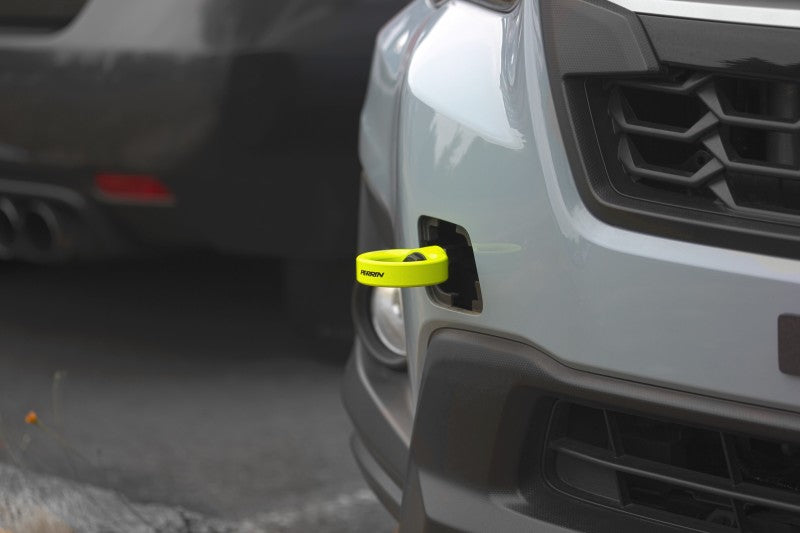 Load image into Gallery viewer, Perrin 2022 Subaru WRX / 18-21 Crosstrek / 14-21 Forester Tow Hook Kit (Front) - Neon Yellow

