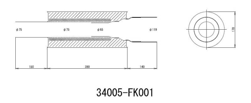 Load image into Gallery viewer, HKS Universal Stainless Hi Power 170mm Titanium Muffler
