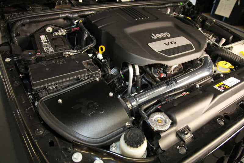 Load image into Gallery viewer, K&amp;N 12-18 Jeep Wrangler V6-3.6L High Flow Performance Intake Kit (12-15 CARB Approved)
