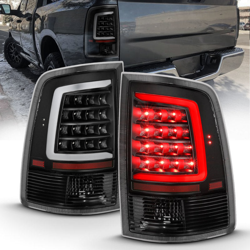 Load image into Gallery viewer, ANZO 2009-2018 Dodge Ram 1500 LED Taillight Plank Style Black w/Clear Lens
