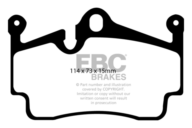 Load image into Gallery viewer, EBC 04-08 Porsche Boxster (Cast Iron Rotors only) 2.7 Yellowstuff Rear Brake Pads
