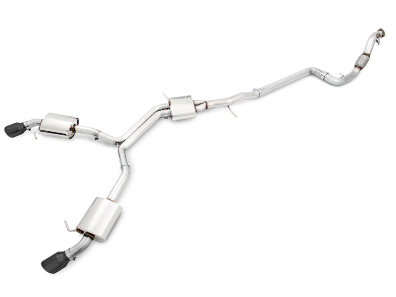 Load image into Gallery viewer, AWE Tuning Audi B9 A4 Touring Edition Exhaust Dual Outlet - Diamond Black Tips (Includes DP)
