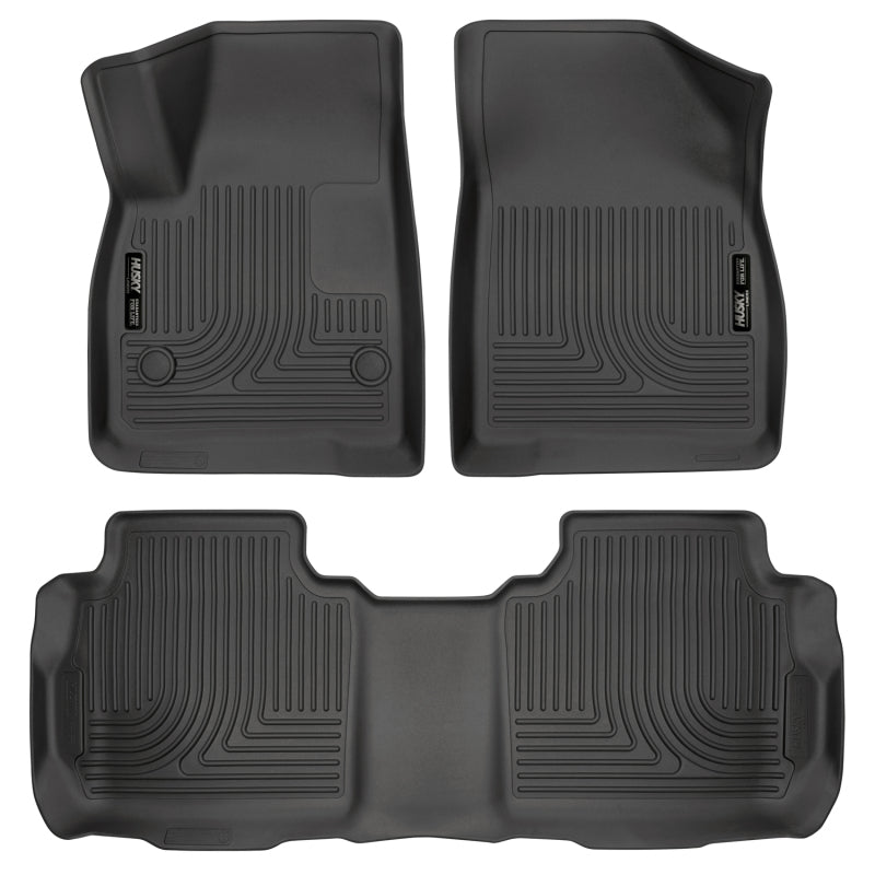 Load image into Gallery viewer, Husky Liners Weatherbeater 2017 Cadillac XT5 / 2017 GMC Acadia Front &amp; 2nd Seat Floor Liners - Black
