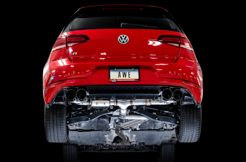 Load image into Gallery viewer, AWE Tuning Volkswagen Golf R MK7.5 SwitchPath Exhaust w/Chrome Silver Tips 102mm
