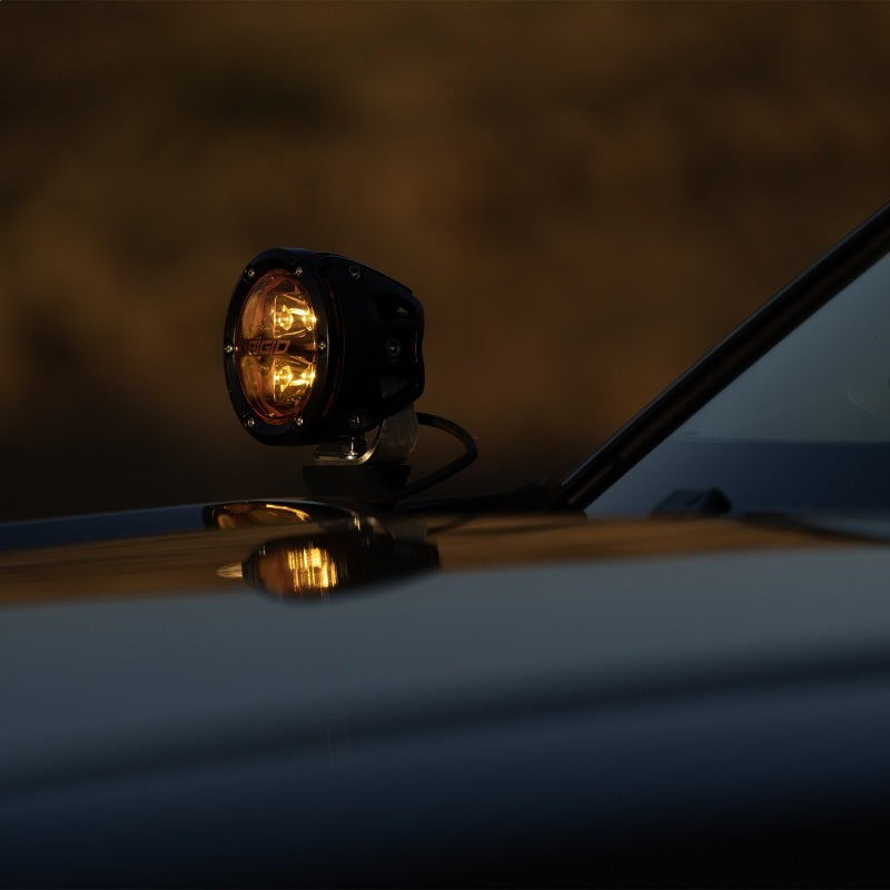 Load image into Gallery viewer, Rigid Industries 360-Series 4in Fog w/ Amber PRO Lens - White (Pair)
